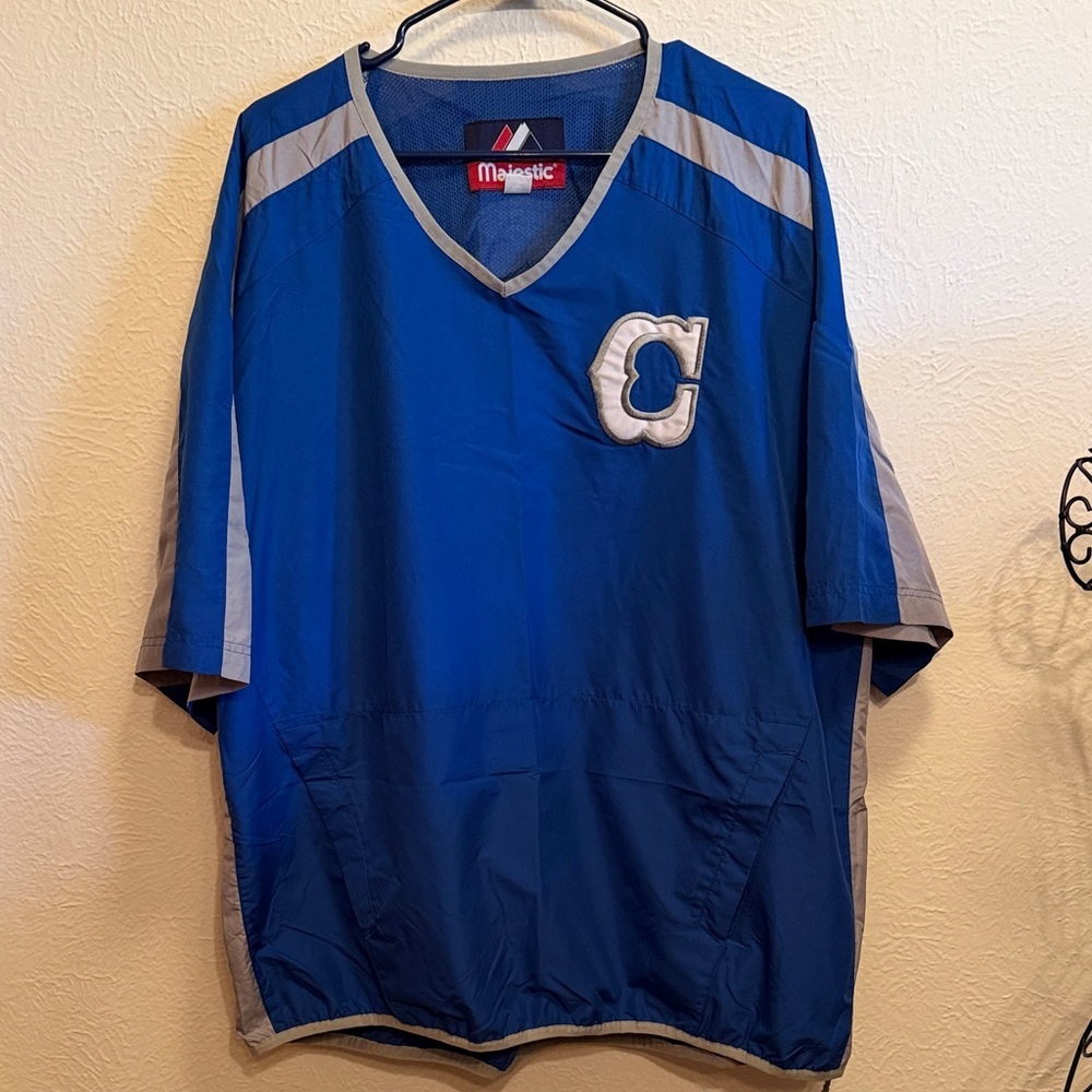 Majestic Blue and Gray Athletic Shirt
